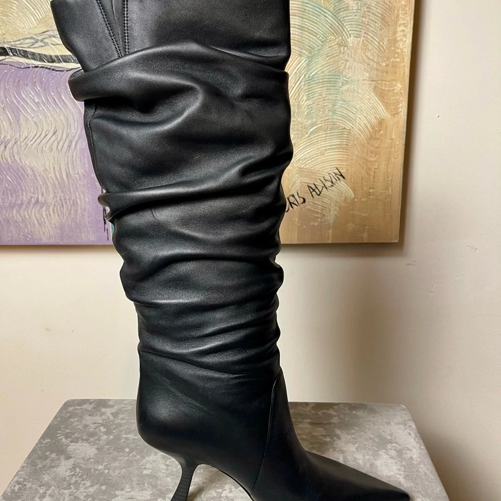 Brand New Luna Michael Kors Black Leather Women's Boots 10M